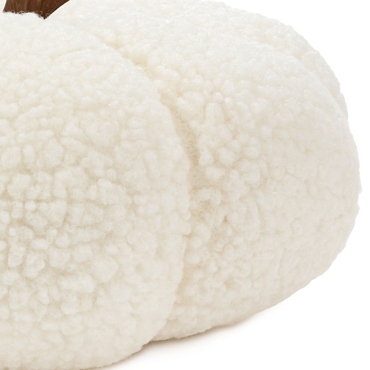 White Plush Fabric Pumpkin Fall Decoration  image number 4