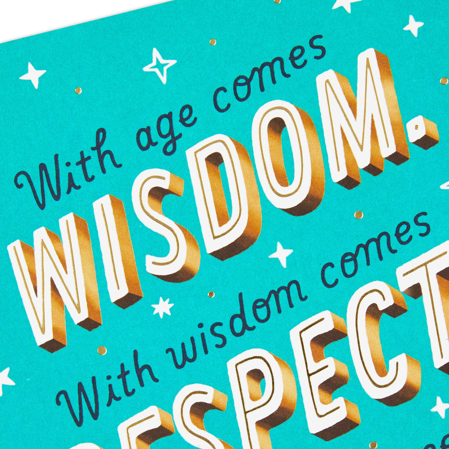 With Age Comes Wisdom Funny Birthday Card, , large image number 4