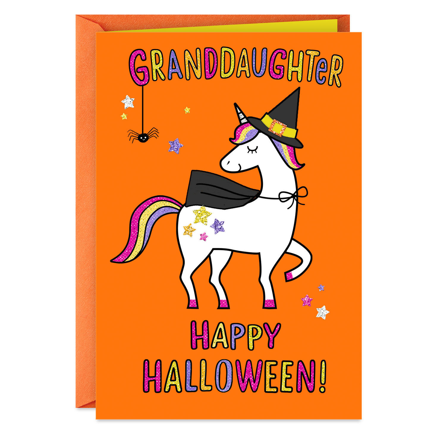 Unicorn in Witch's Hat Halloween Card for Granddaughter for only USD 2.00 | Hallmark
