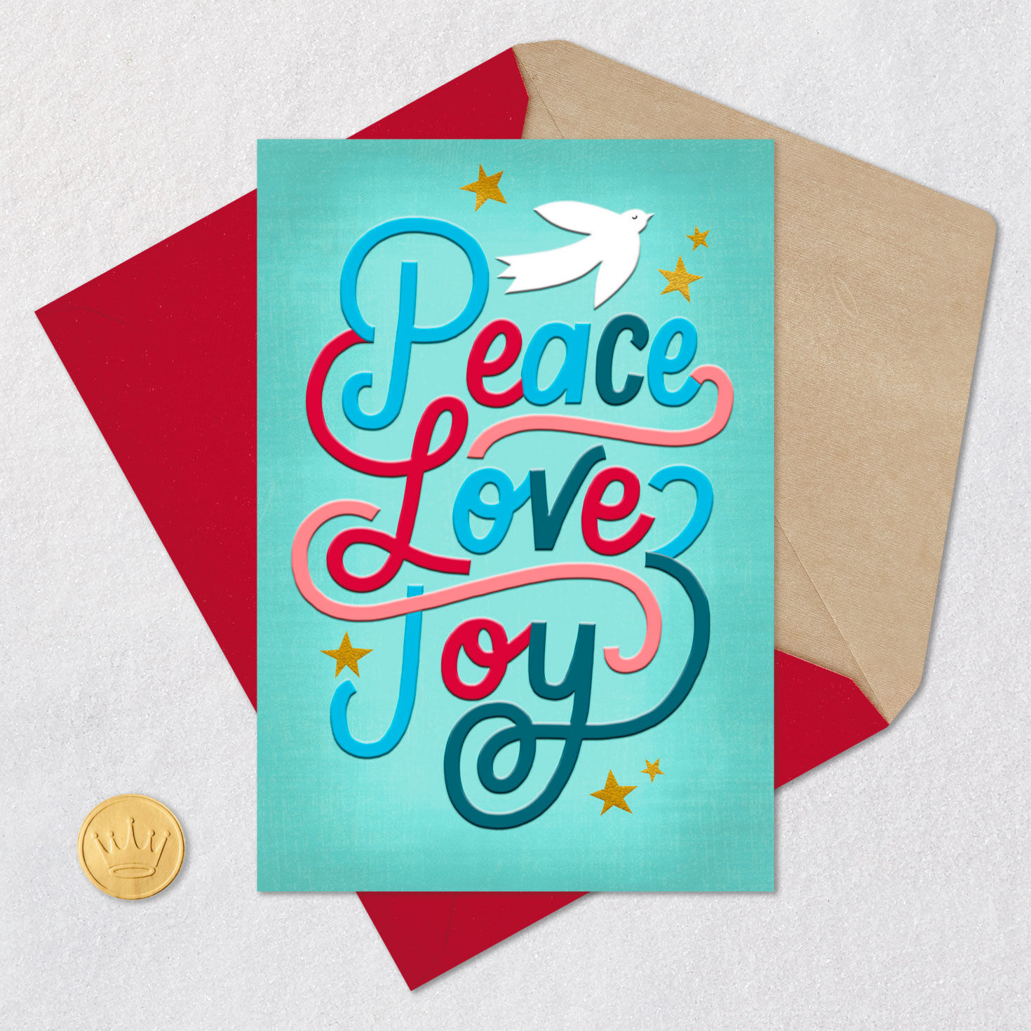 Peace, Love, Joy Christmas Card for only USD 3.99 | Hallmark