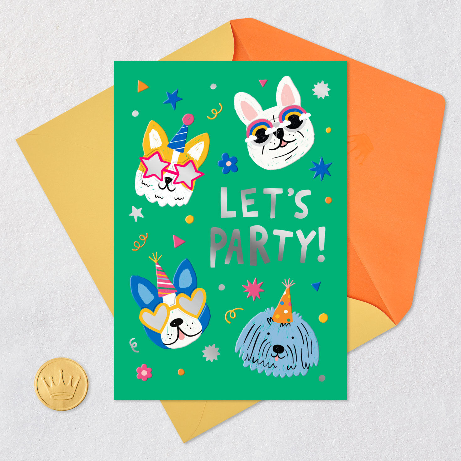 Party Animal Dogs Birthday Card for Kids, , large image number 5