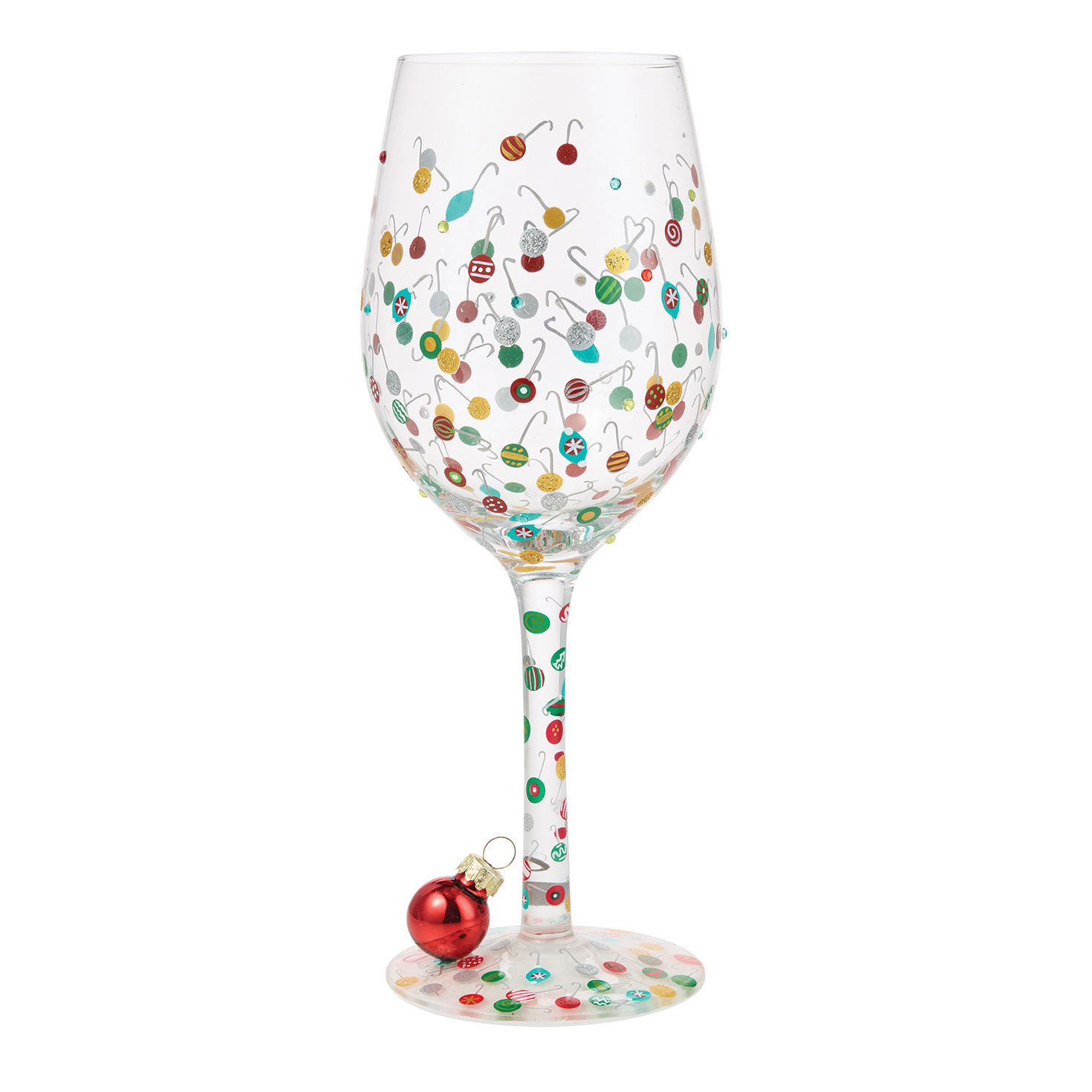 Lolita Ornaments-a-Million Handpainted Wine Glass, 15 oz.