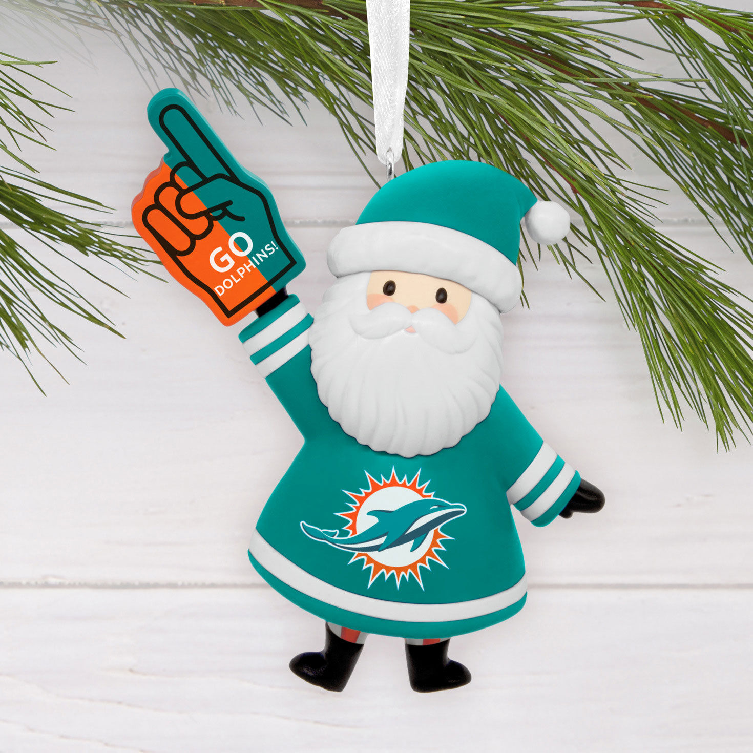 NFL Miami Dolphins Santa Fan Hallmark Ornament Hallmark