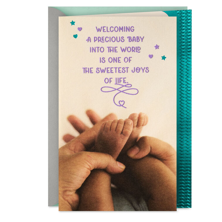 Enjoy This Sweetest Joy of Life New Baby Card