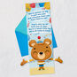 Baby Bear Pop-Up 1st Birthday Card for Boy Open card with envelope image number 2