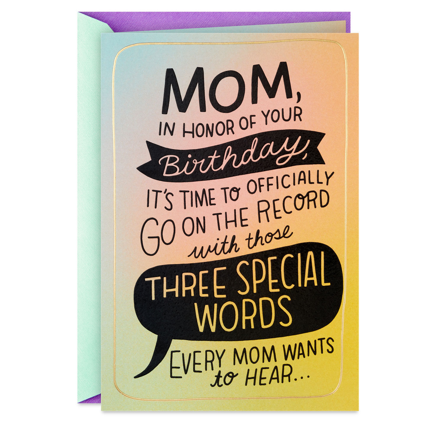 Mom Was Right Certificate Funny Birthday Card for Mom