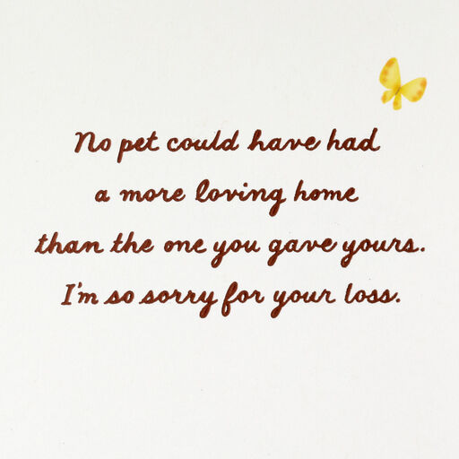 They Know When They're Loved Sympathy Card for Loss of Dog, 
