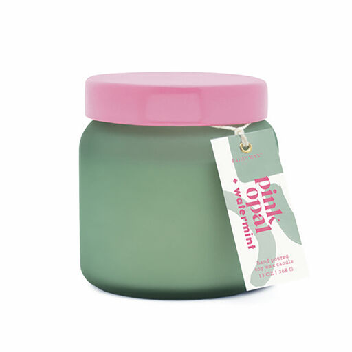 Pink Opal/Watermint Lidded Glass Jar Candle, 13 oz., 