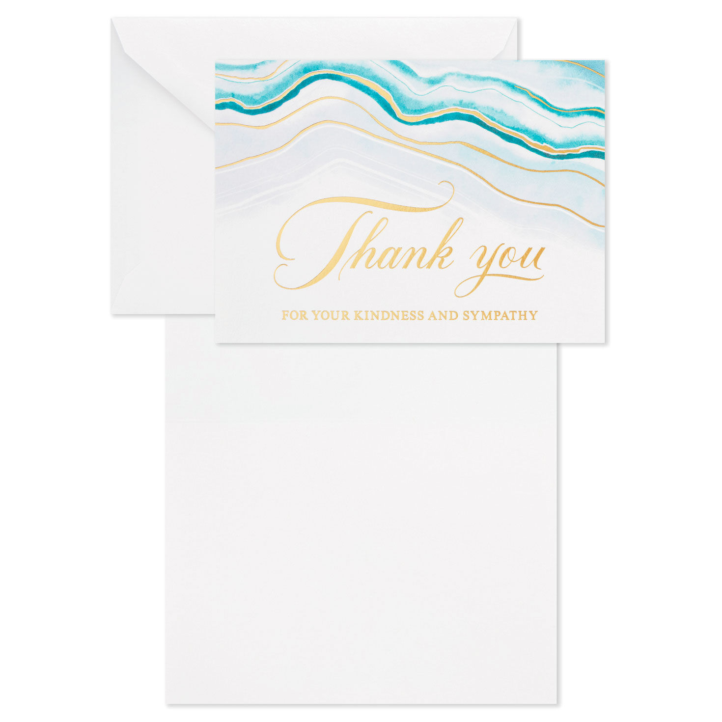Abstract Waves Boxed Blank Sympathy Thank-You Notes, Pack of 20 - Note ...