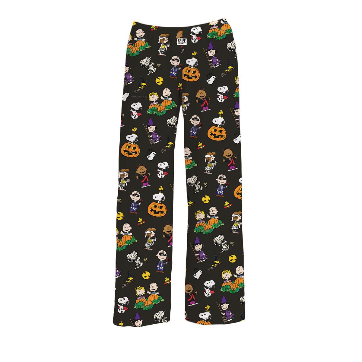 Brief Insanity Peanuts Black Halloween Lounge Pants Loungewear Hallmark