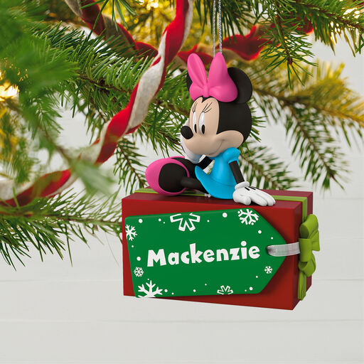 Disney Minnie Mouse Christmas Present Personalized Ornament, 