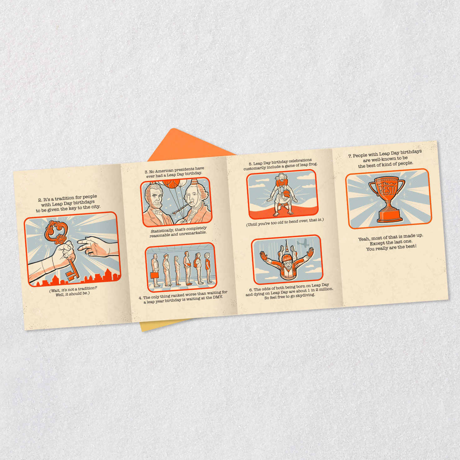 Fun Facts Funny Leap Day Birthday Card, , large image number 8