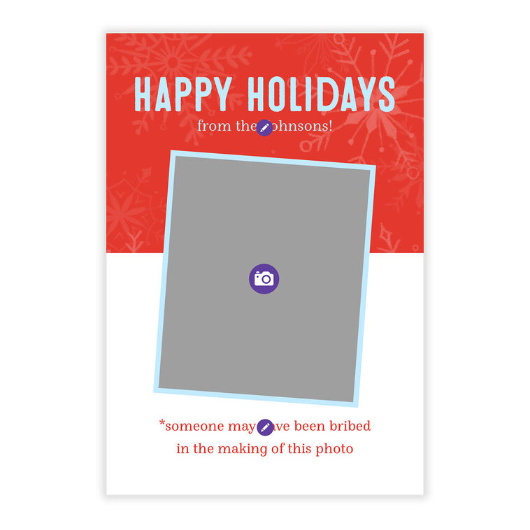Red, Blue and White Flat Holiday Photo Card, , large image number 5
