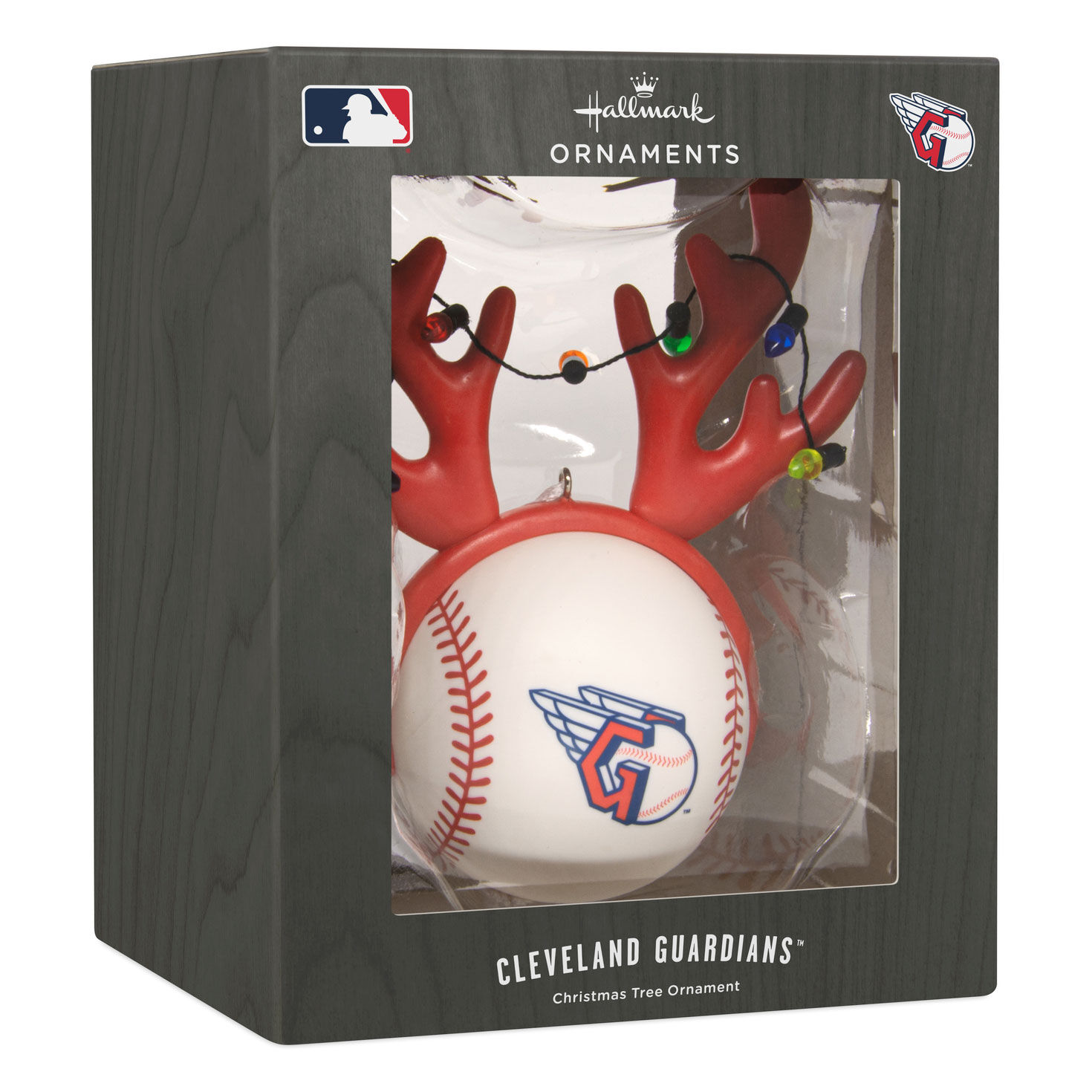 Guardians Reindeer Baseball Christmas Ornament package front image number 7