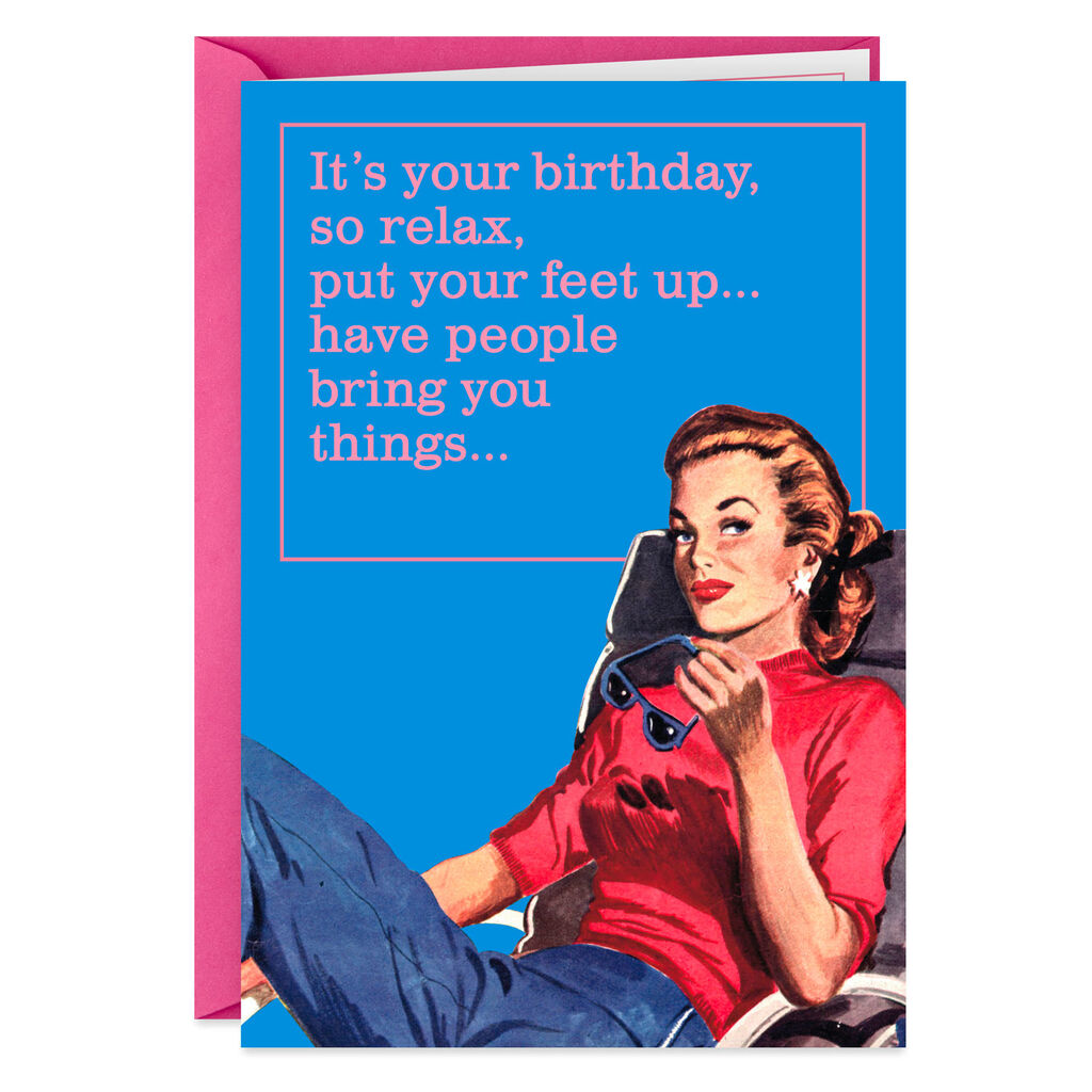 Pretend You Re A Man Retro Funny Birthday Card Greeting Cards