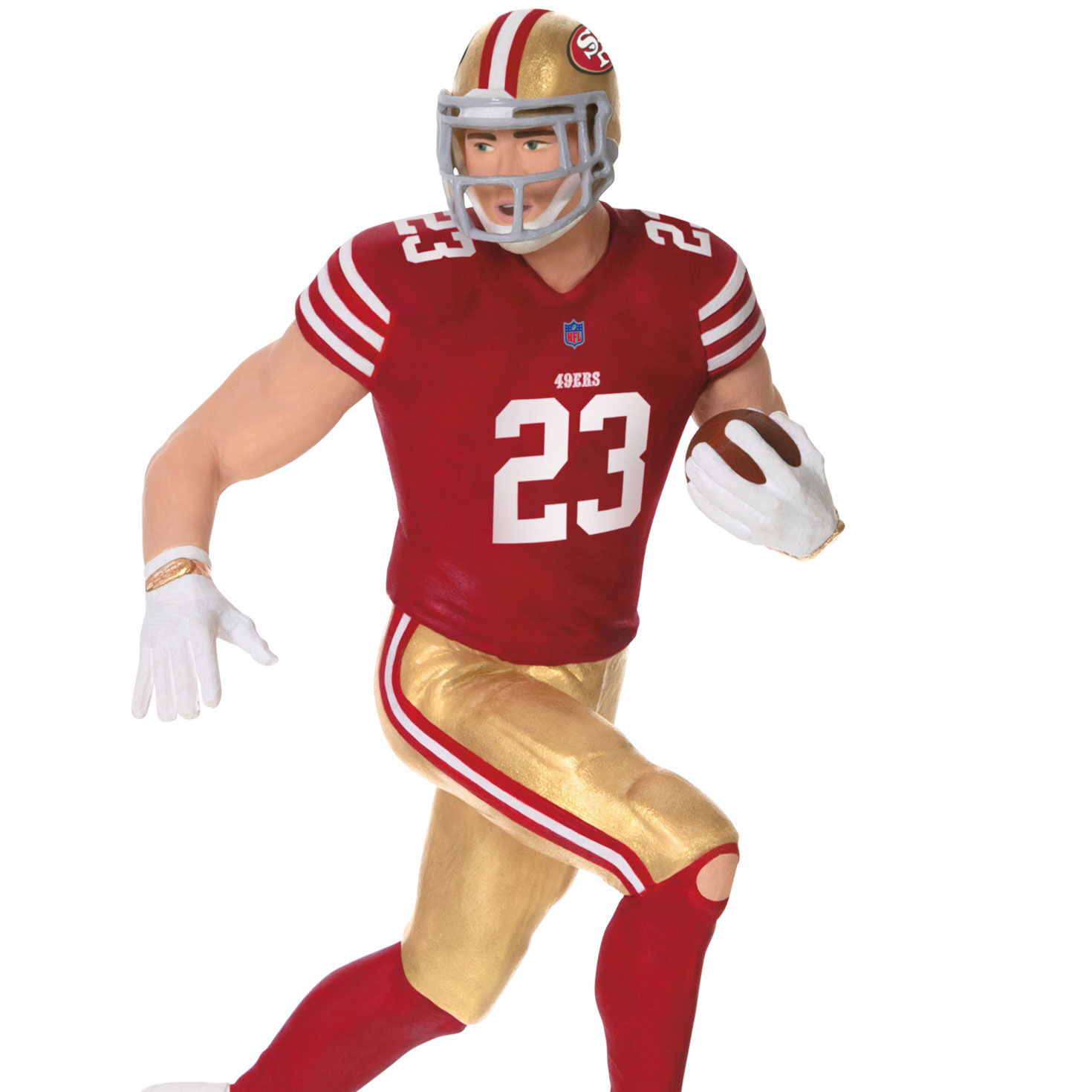 49ers Christian McCaffrey Keepsake Ornament closeup view image number 5