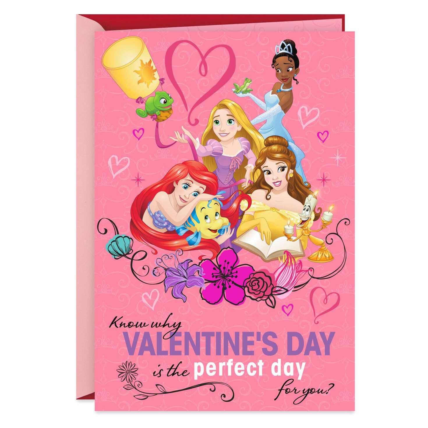 Disney Princess Musical Valentine S Day Card Greeting Cards Hallmark Disney princess prince ariel love couple flowers. disney princess musical valentine s day card