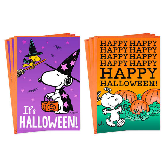 Peanuts® Snoopy Cute and Spooky Assorted Halloween Cards, Pack of 6