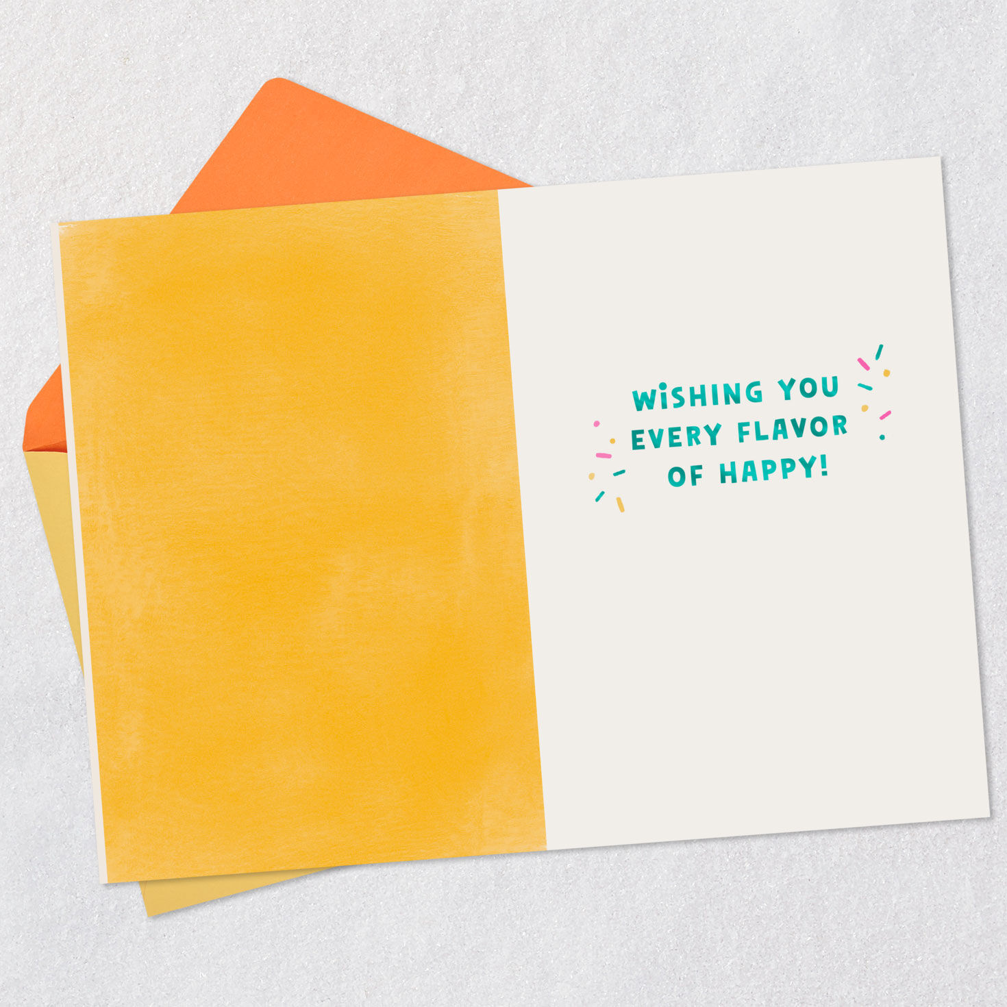 Ice-Cream Cone and Confetti Kids Birthday Card Open card with envelope image number 3