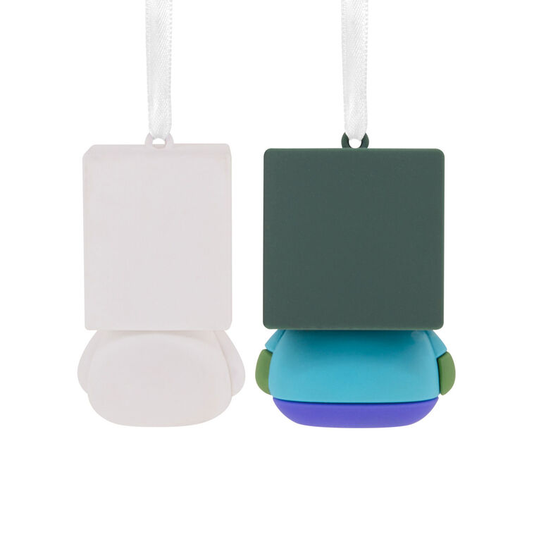 Minecraft Zombie and Chicken Christmas Ornaments back image number 6