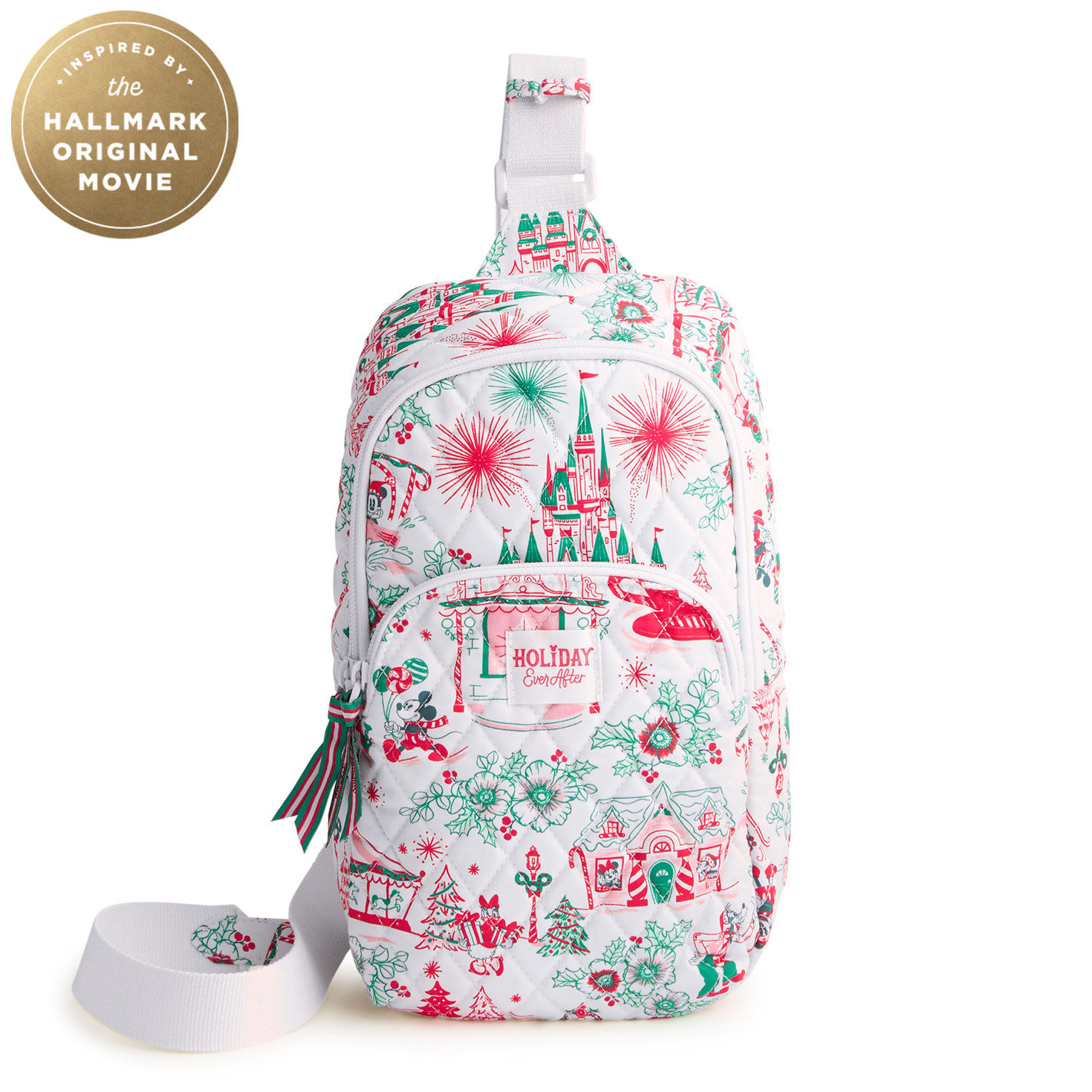 Hallmark + Disney Holiday Ever After Vera Bradley Lorman Sling Backpack