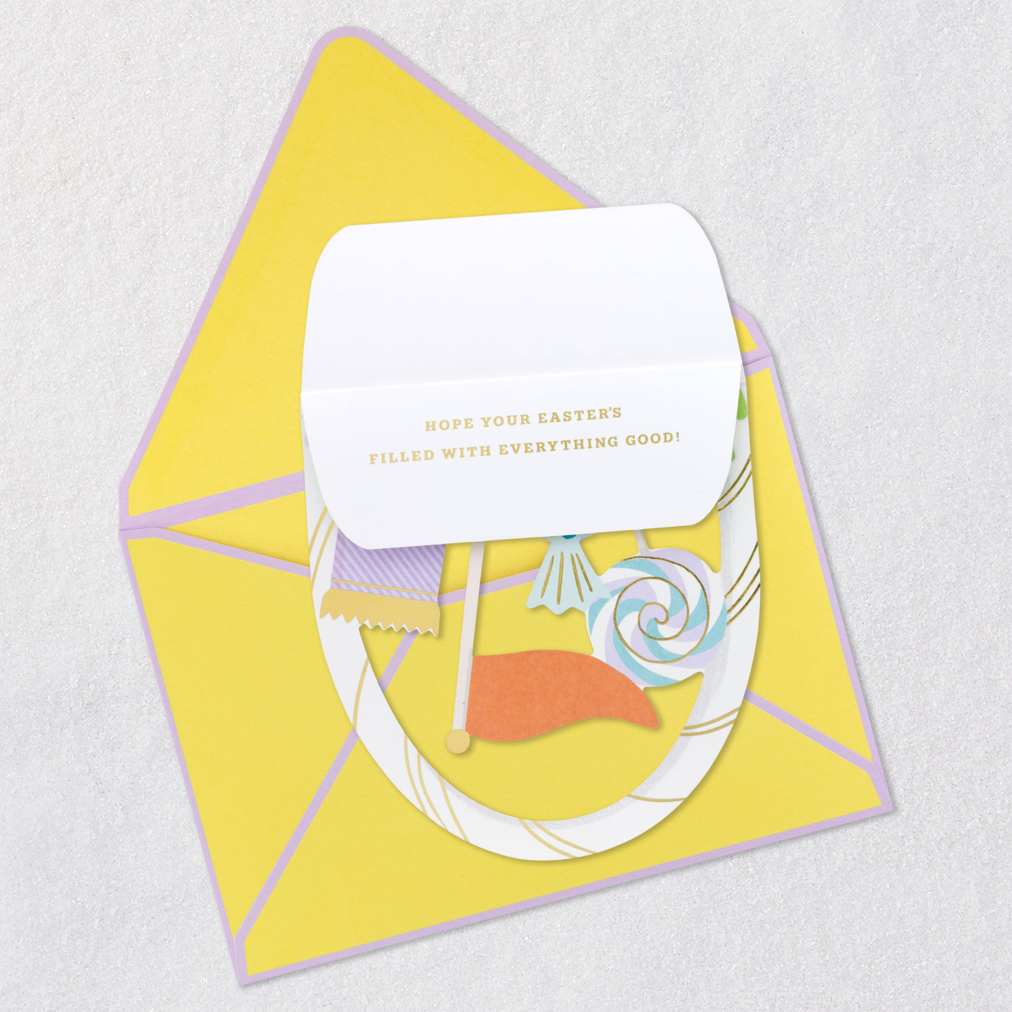 Easter Basket with Baby Chick Card Open card with envelope image number 6