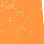 Gold Script on Orange Signature Birthday Card Card Front Detail image number 5