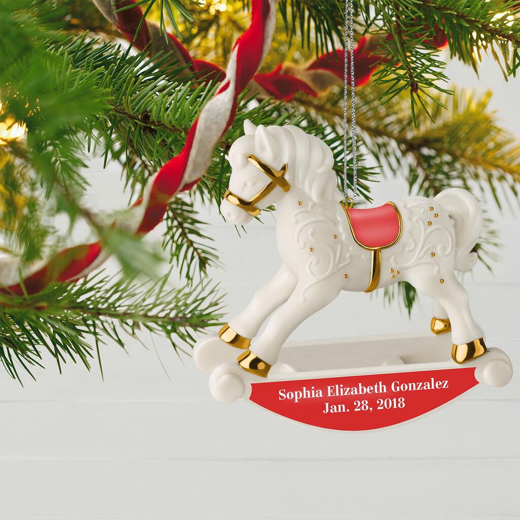 Baby's First Christmas Rocking Horse Personalized Ornament Baby's First Christmas Rocking Horse Personalized Ornament ...