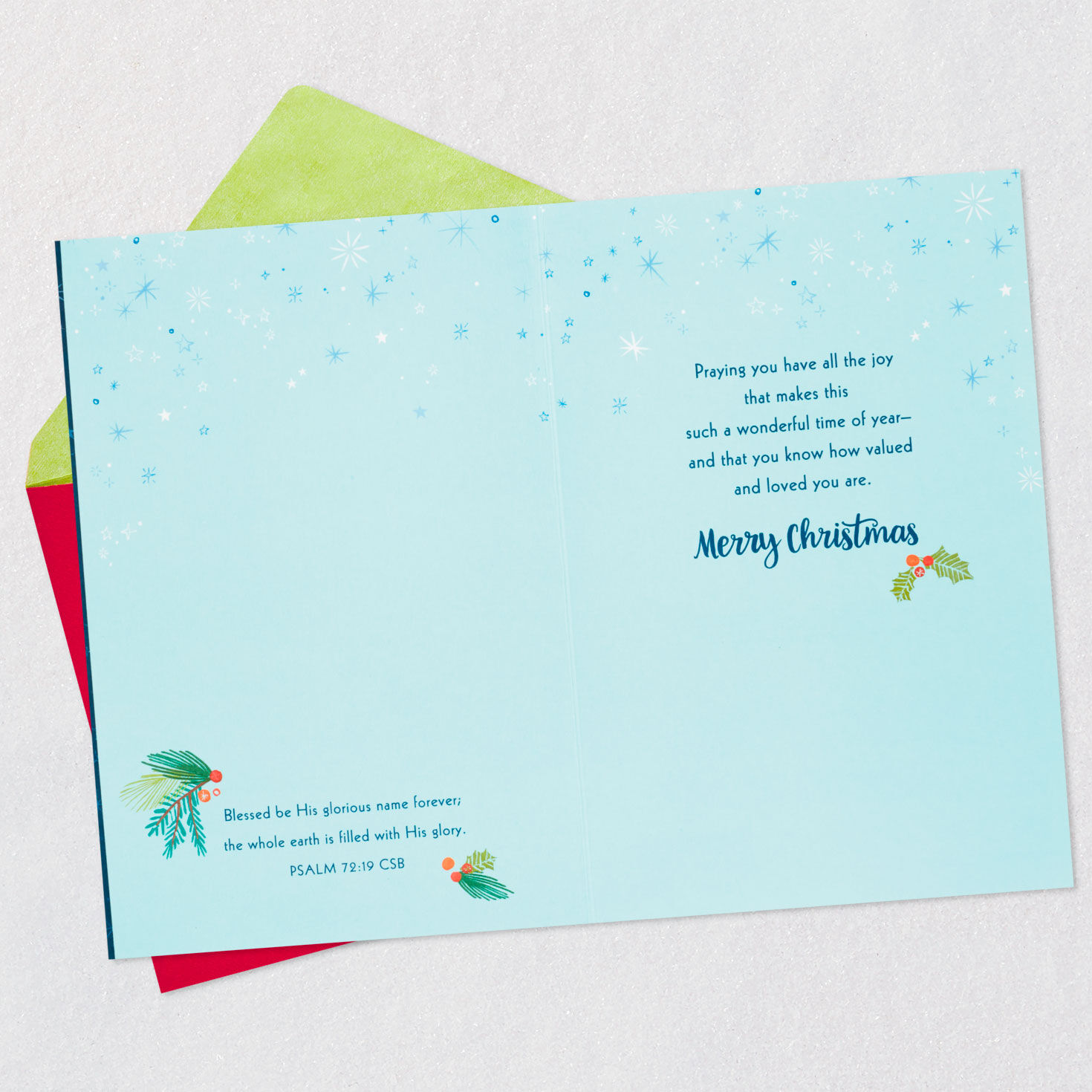 Two Hot Cocoa Mugs Son & His Wife Christmas Card Open card with envelope image number 4