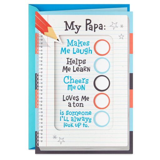 Best Papa Checklist Father's Day Card, 