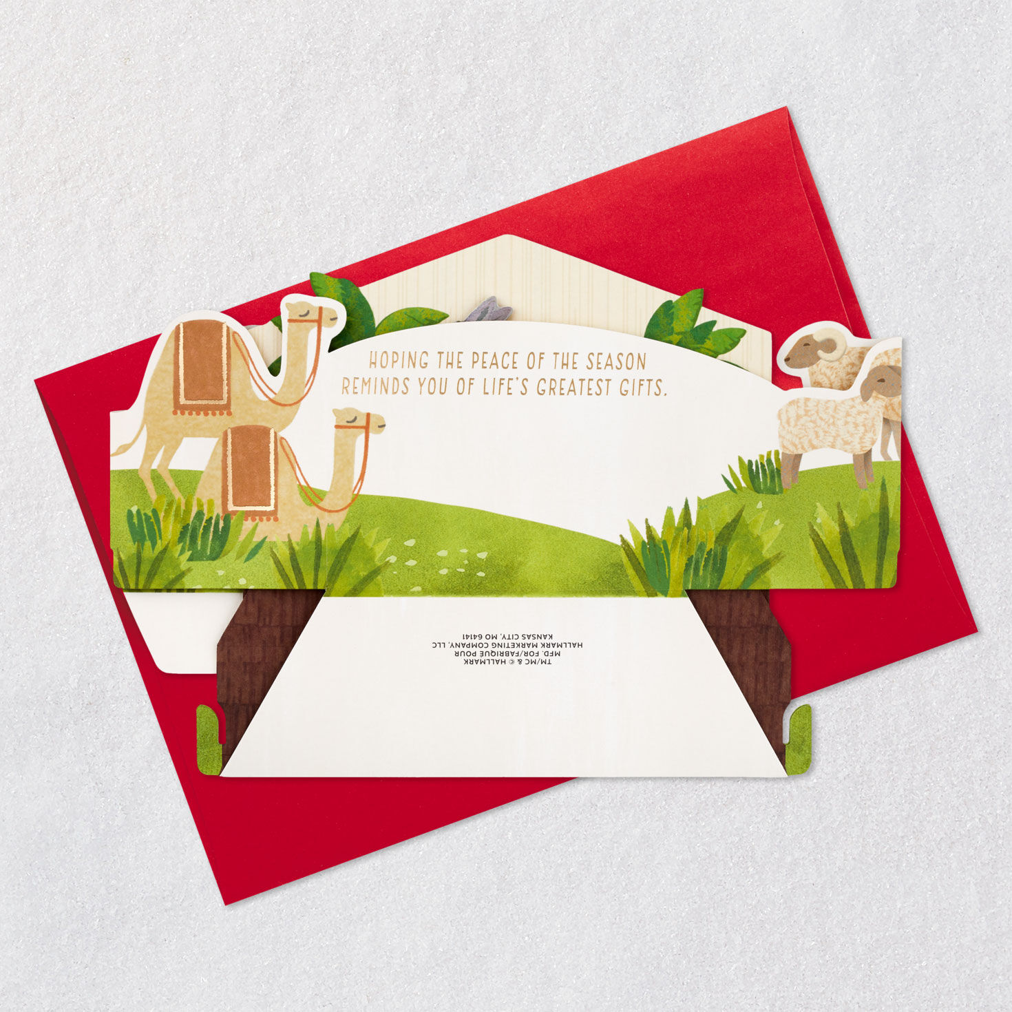 Joy to the World Nativity Scene 3D Pop-Up Christmas Card, , large image number 8