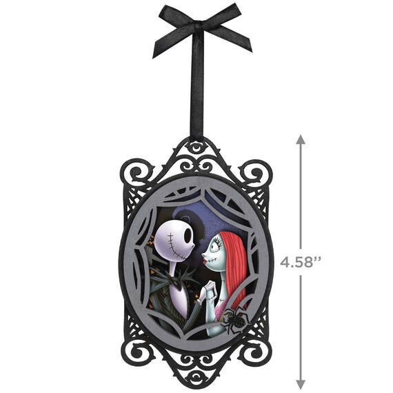 Disney Tim Burton's The Nightmare Before Christmas Jack and Sally Papercraft Ornament, , large image number 3