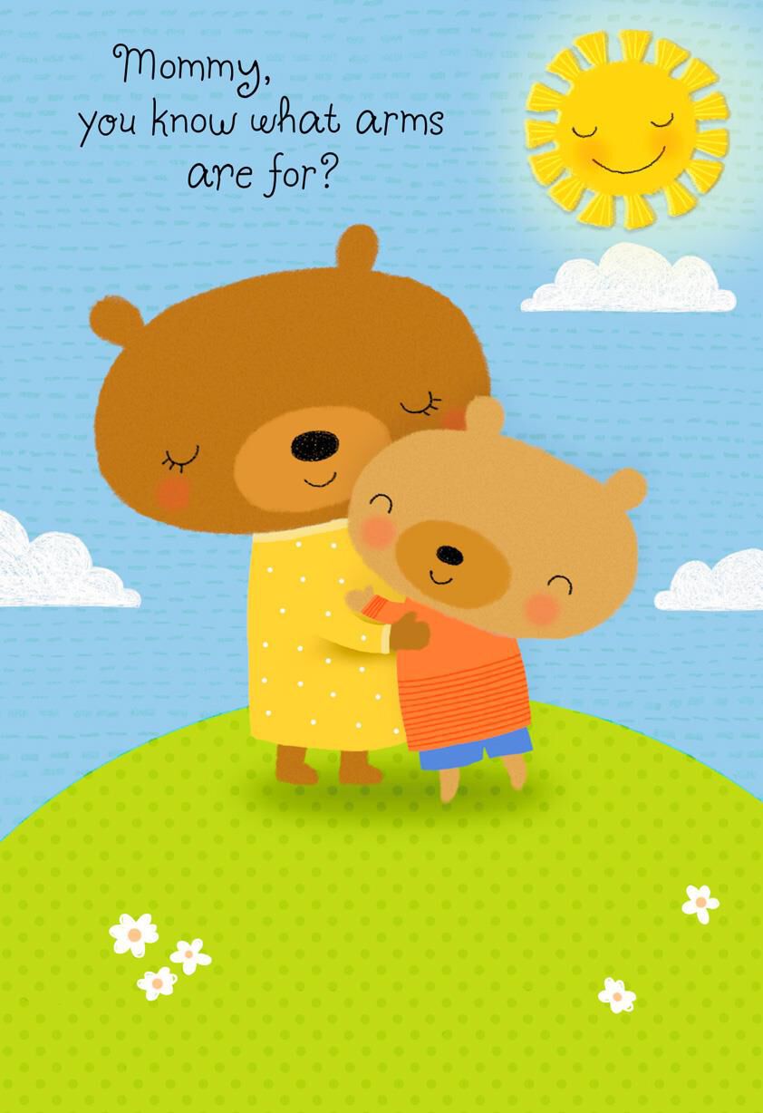 Sweet Hugging Bears Birthday Card for Mom