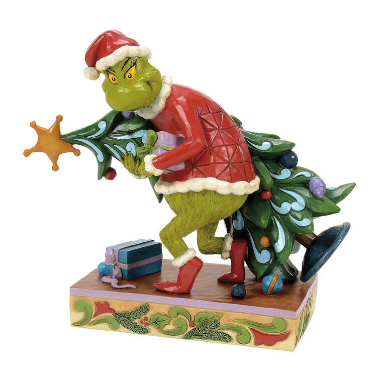 Jim Shore Grinch Stealing Christmas Tree, 7.4"