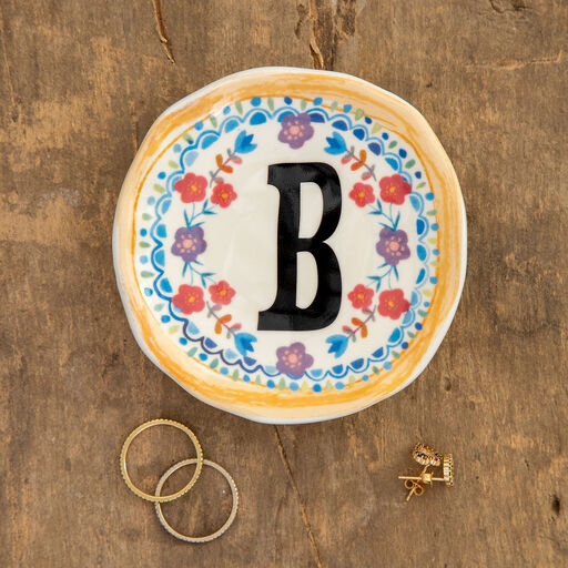 Natural Life Initial Trinket Dish, B, 