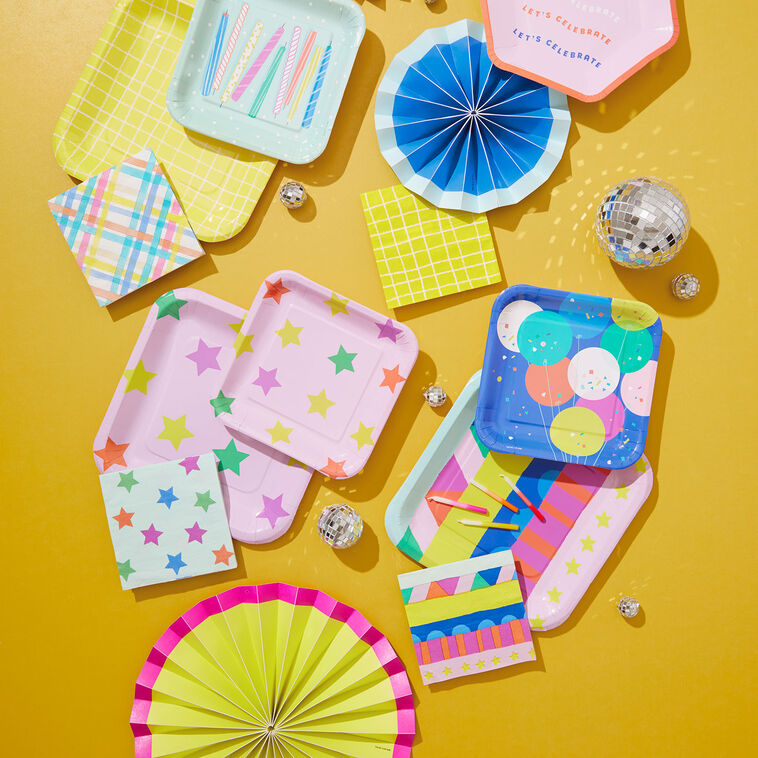 Bright Pastel Plaid Dinner Napkins, Set of 16, , large image number 2