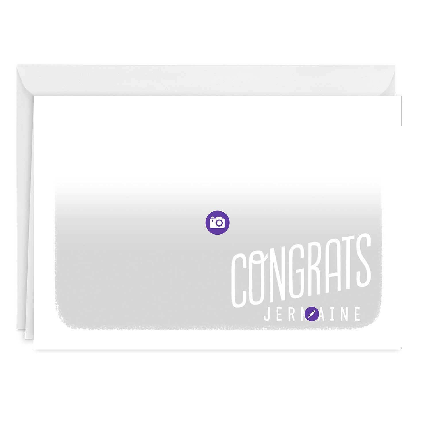 White Frame Horizontal Custom Congratulations Card, , large image number 3