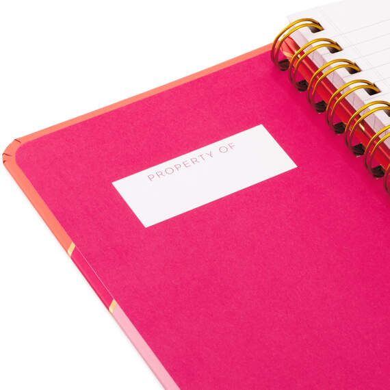 Coral and Pink Color Block Spiral Notebook, , large image number 6
