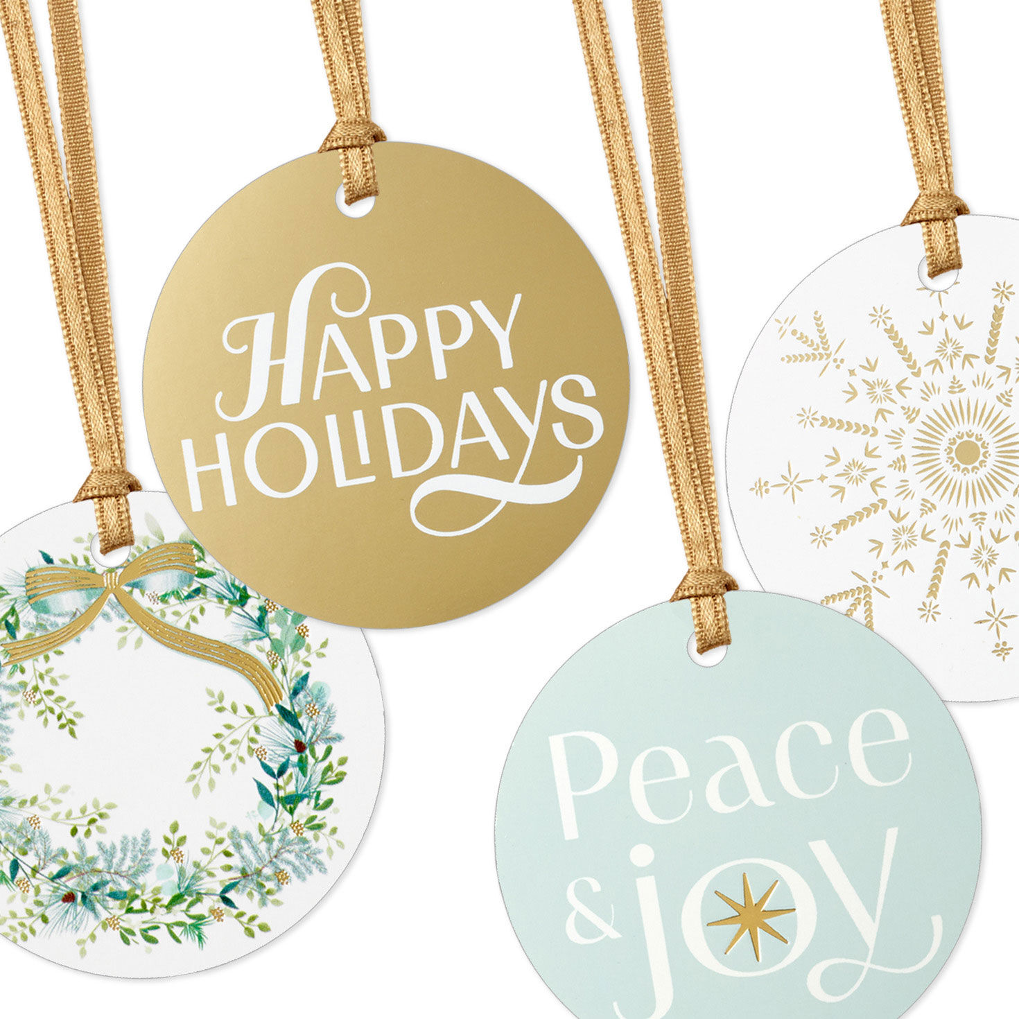Peace and Joy 8-Pack Assorted Holiday Gift Tags up close detail image number 4