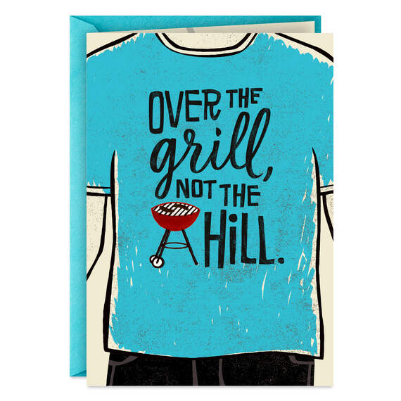 Over the Grill Funny Birthday Card