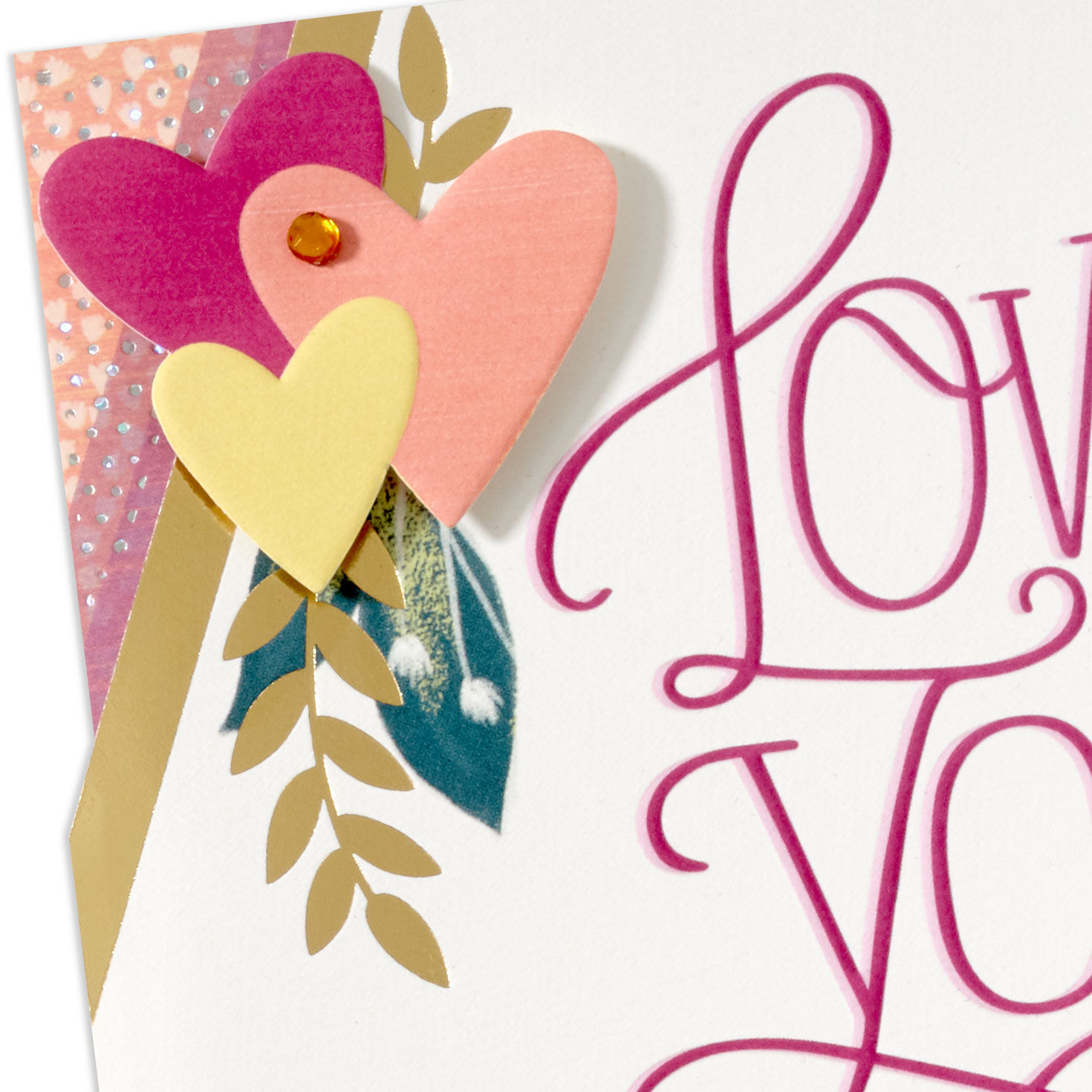 Hearts and Leaves Love You Mom Mother's Day Card  image number 5