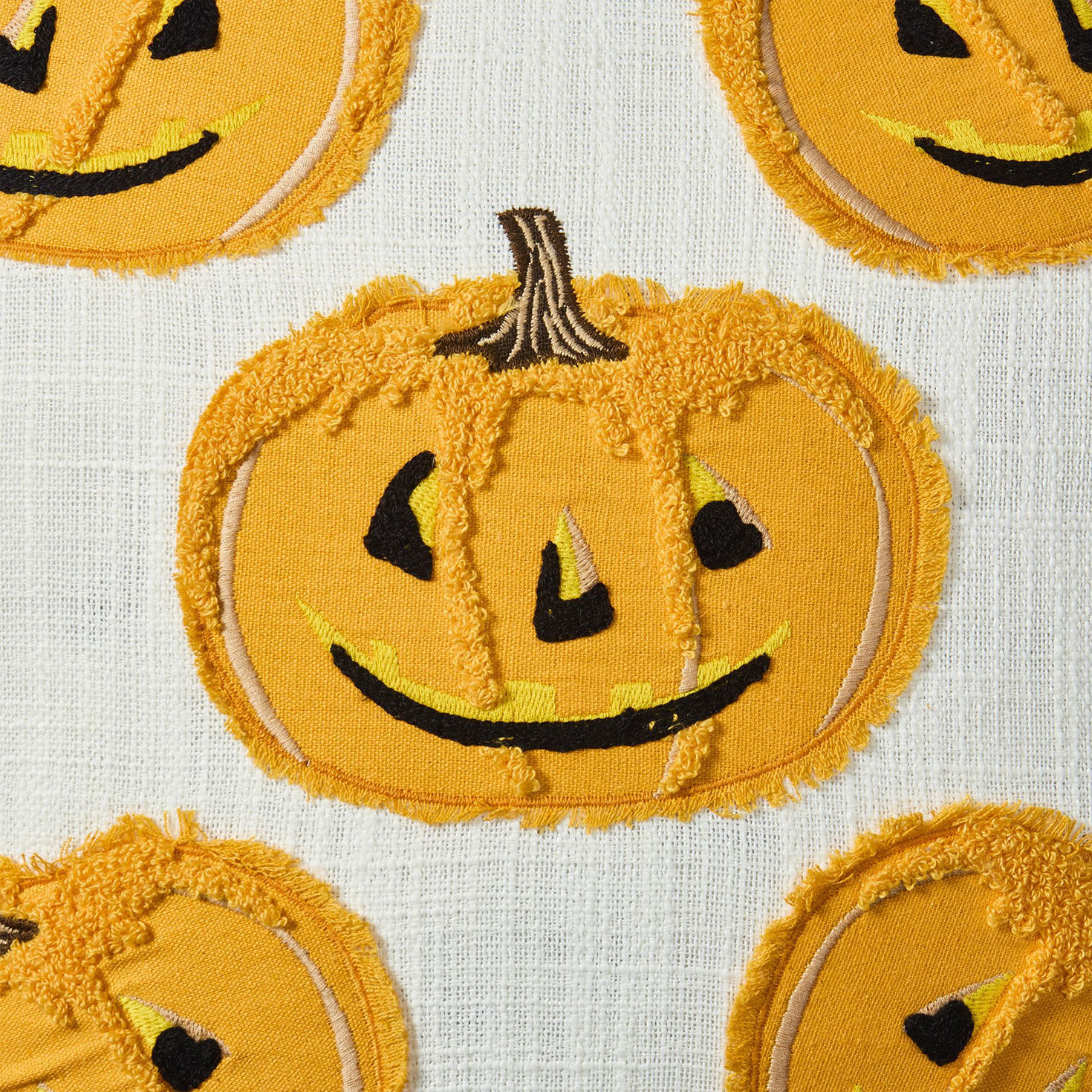 Hallmark Howla Pumpkin Pillow 18x18 upclose detail image number 4