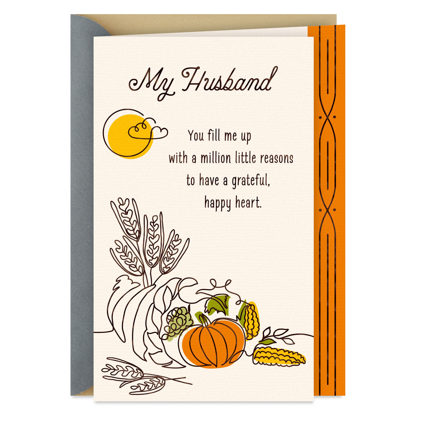 Grateful, Happy Heart Thanksgiving Card for Husband for only USD 3.59 | Hallmark
