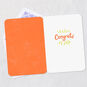 You Did It Orange and Yellow Congratulations Card Open card with envelope image number 3