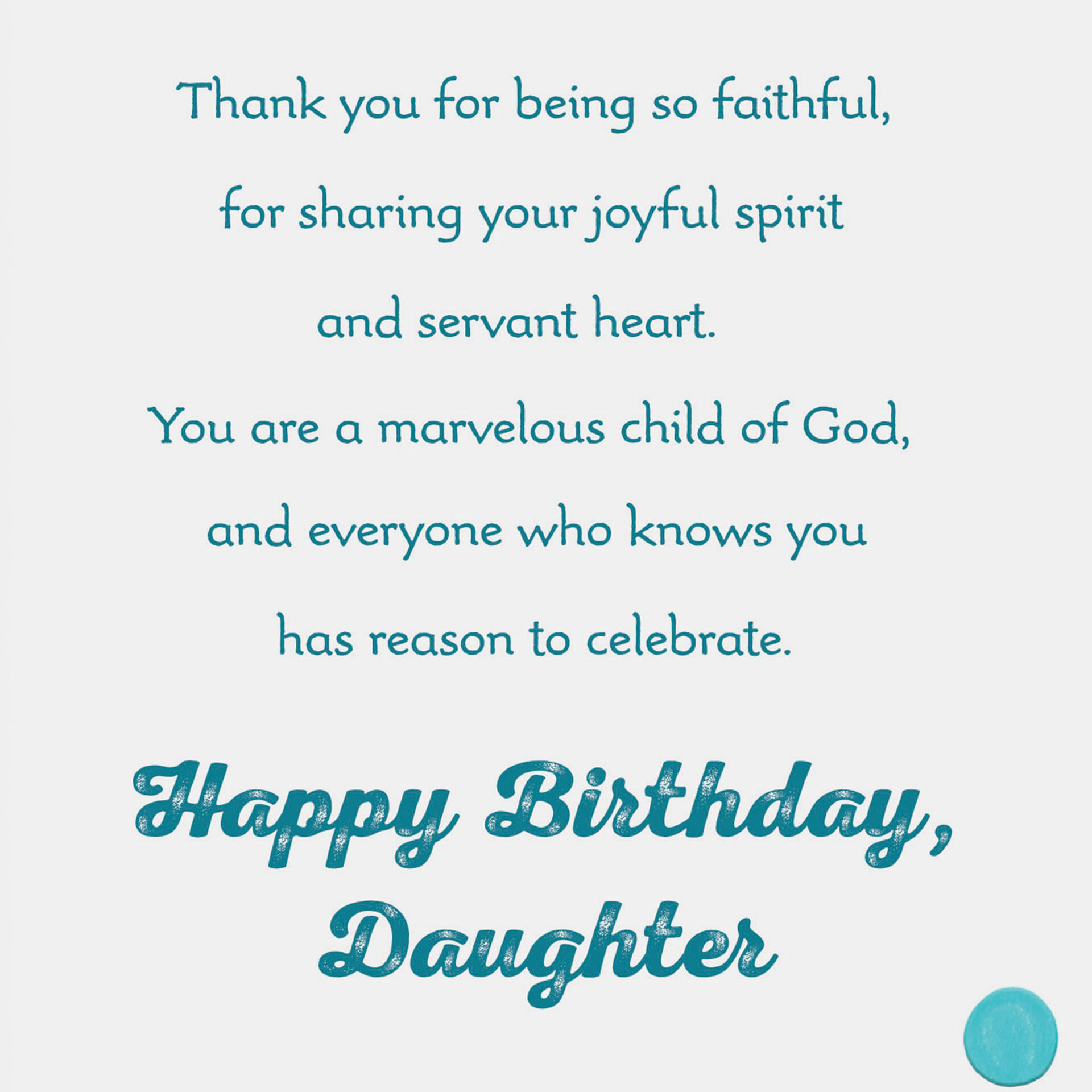 Uniquely Gifted Religious Birthday Card for Daughter - Greeting Cards ...