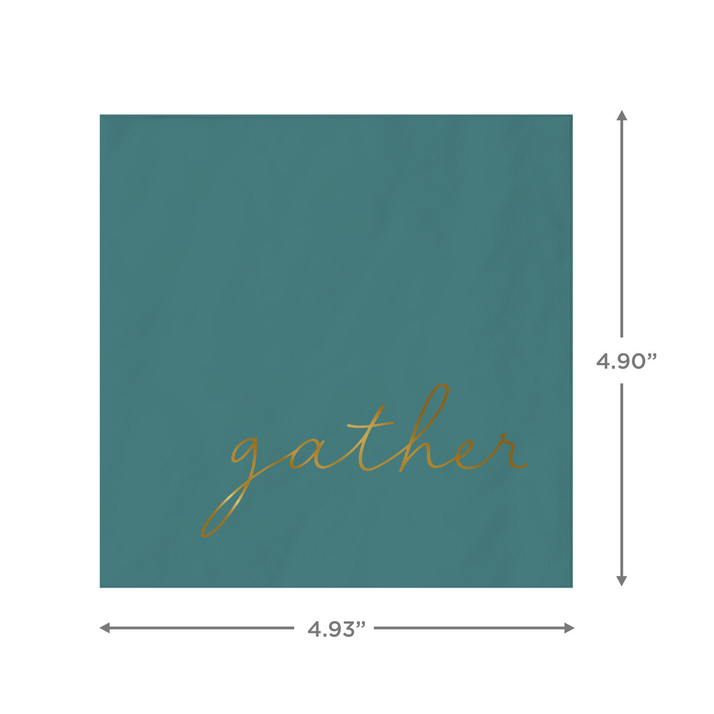 Jade Green "Gather" Cocktail Napkins, Set of 16, , large image number 3