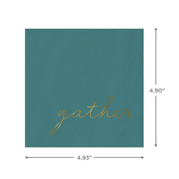 Jade Green "Gather" Cocktail Napkins, Set of 16, , large image number 3