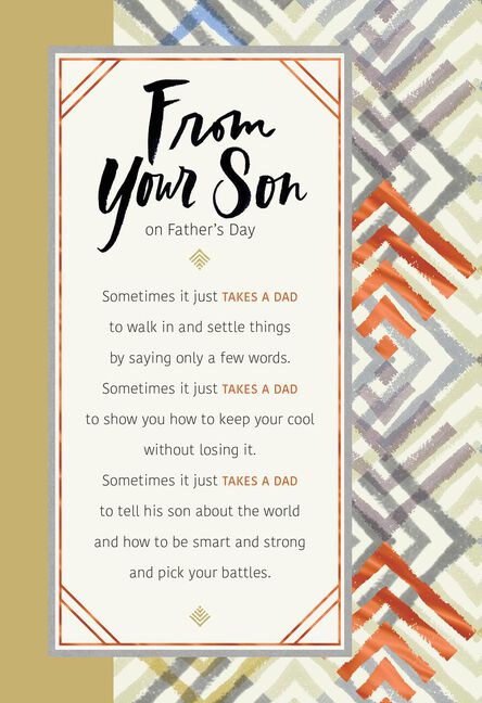 it takes a dad father s day card from son greeting cards hallmark