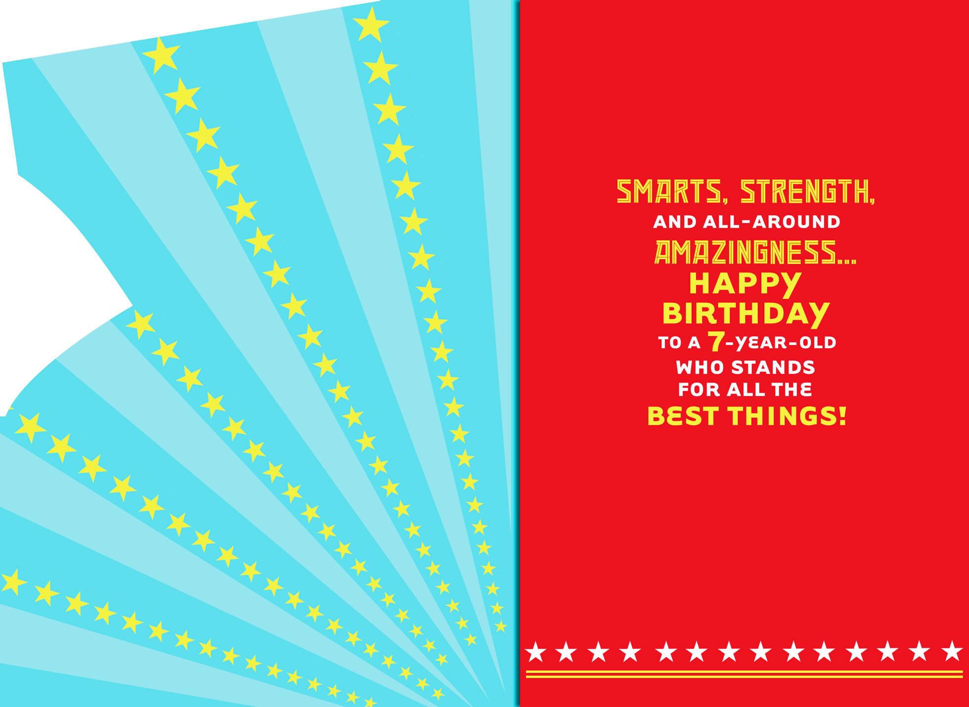 Wonder Woman™ Musical 7th Birthday Card