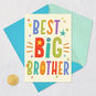 Colorful Lettering and Stars Best Big Brother Card Card Front with Envelope and Gold Seal image number 5